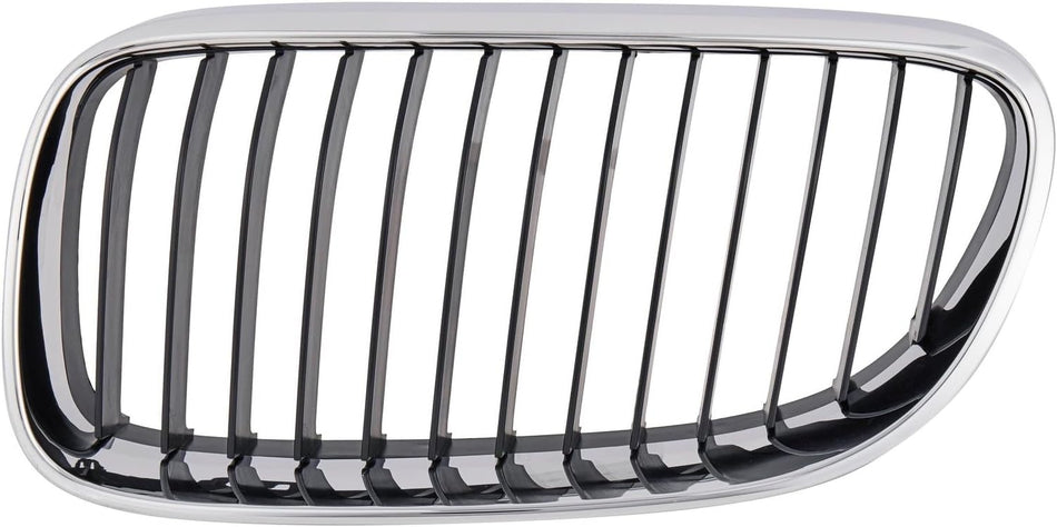 Left Grille Assembly Fits 2011-2013 BMW 3 Series Convertible Coupe Without M-Package Front Driver Side Chrome Frame Black Fins BM1200210