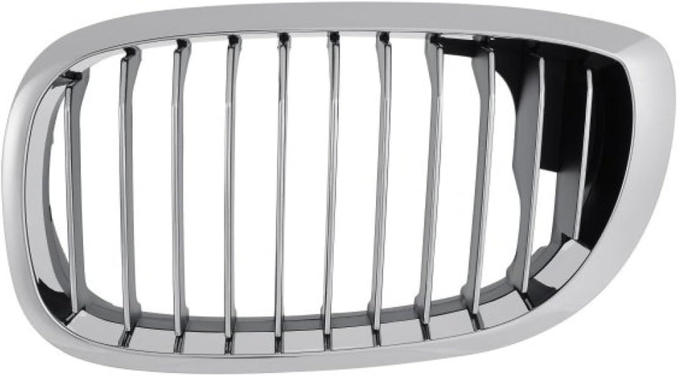 Pair Grille Assembly Fits 2003-2006 BMW 3 Series Front Left and Right 11 Black Vertical Bars Chrome Accents BM1200156 BM1200157