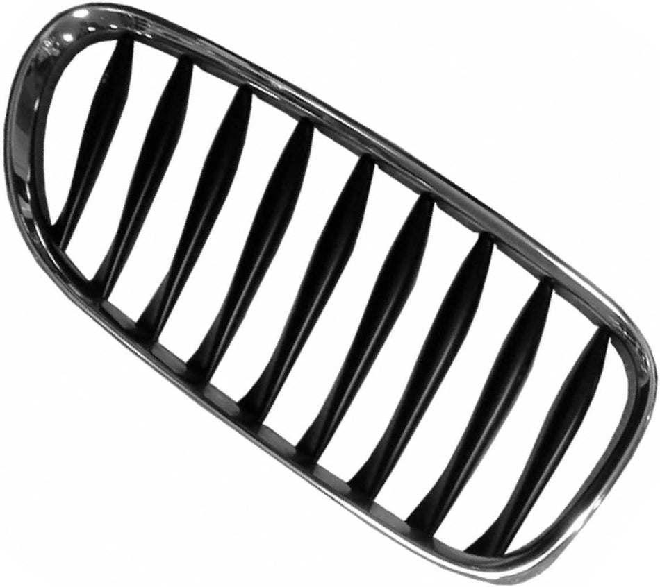 Right Grille Assembly Fits 2003-2008 BMW Z4 Front Passenger Side Chrome Frame Black Bars BM1200217