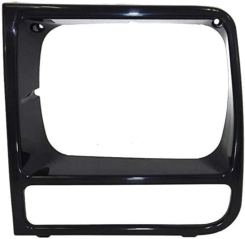 DAT AUTO PARTS Front Left Driver Side Headlight Door Insert Headlamp Bezel Cover Grille Trim Replacement for 1997-2001 Jeep Cherokee Limited Classi...