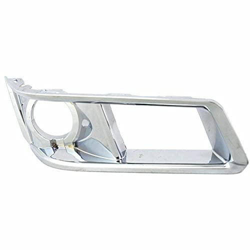 DAT AUTO PARTS Front Right Passenger Side Fog Light Bezel Cover Trim Molding Bumper Insert Replacement for 2008-2013 Cadillac CTS Silver Chrome Smo...
