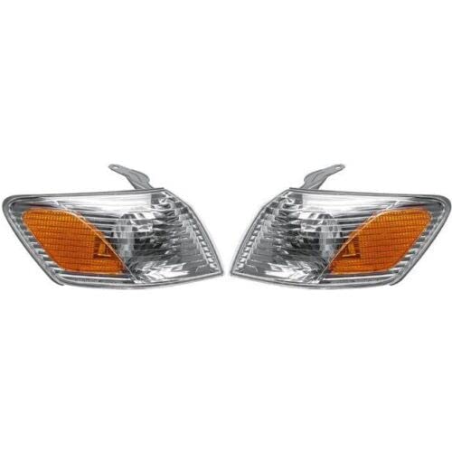 Front Left Driver & Right Passenger Set Of 2 Corner Parking Lamp Turn Signal Light Housing Assembly Replacement For 2000 2001 Toyota Camry Clear & ...