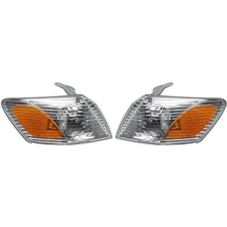 Front Left Driver & Right Passenger Set Of 2 Corner Parking Lamp Turn Signal Light Housing Assembly Replacement For 2000 2001 Toyota Camry Clear & ...