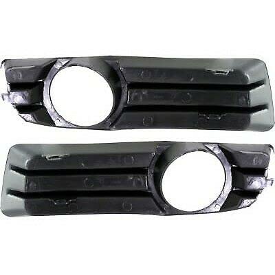 DAT AUTO PARTS Front Right Passenger & Left Driver Side Bumper Fog Light Bezel Cover Grille Set of 2 Replacement For 2005 - 2010 Chrysler 300 Black...