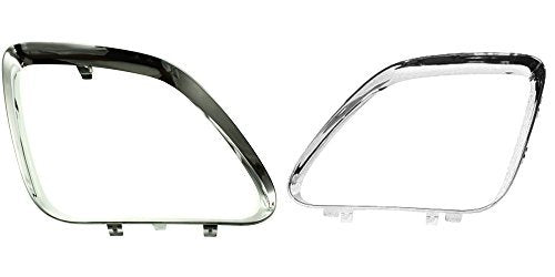 DAT AUTO PARTS Front Right Passenger And Left Driver Side Upper Bumper Insert Fog Light Bezel Trim Grille Replacement For 2005 - 2009 Pontiac G6 Ch...