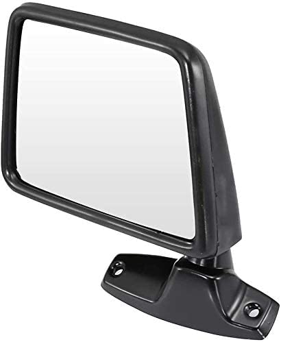 Left Driver Side Manual Door Mirror Fits 1983-1992 Ford Ranger 1984-1990 Bronco II Textured Black Foldaway FO1320108