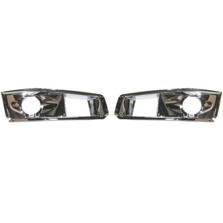 DAT AUTO PARTS Front Left Driver & Right Passenger Set of 2 Fog Light Bezel Cover Trim Bumper Insert Replacement for 2008-2013 Cadillac CTS Silver ...