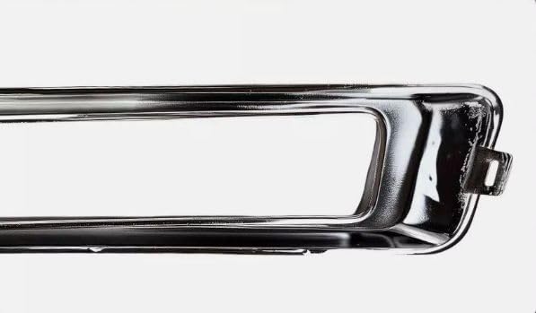 DAT AUTO PARTS Front Right Passenger Side Fog Light Cover Trim Ring Molding Bumper Insert Replacement For 2015 2016 2017 Ford Expedition Silver Chr...