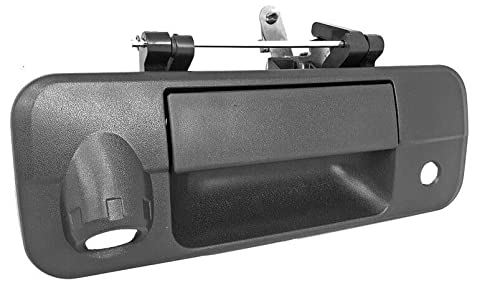 DAT AUTO PARTS Outside Rear Tailgate Liftgate Door Handle Replacement For 2007 - 2013 Toyota Tundra Pickup With Rear Camera Black Textured Plastic ...