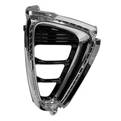 DAT AUTO PARTS Front Right Passenger Side Fog Light Bumper Cover Bezel Trim Grille Molding Insert Replacement For 2016 - 2018 Kia Optima Black Pain...