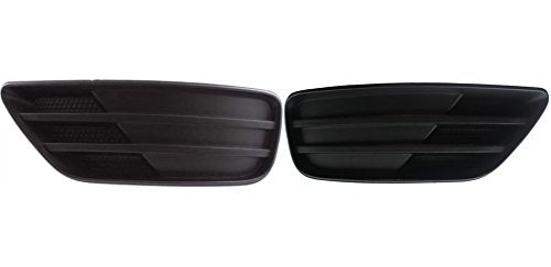 DAT AUTO PARTS Front Left Driver & Right Passenger Side Set Bumper Fog Light Cover Grille Molding Trim Pair Replacement For 2005-2007 Ford Focus Bl...