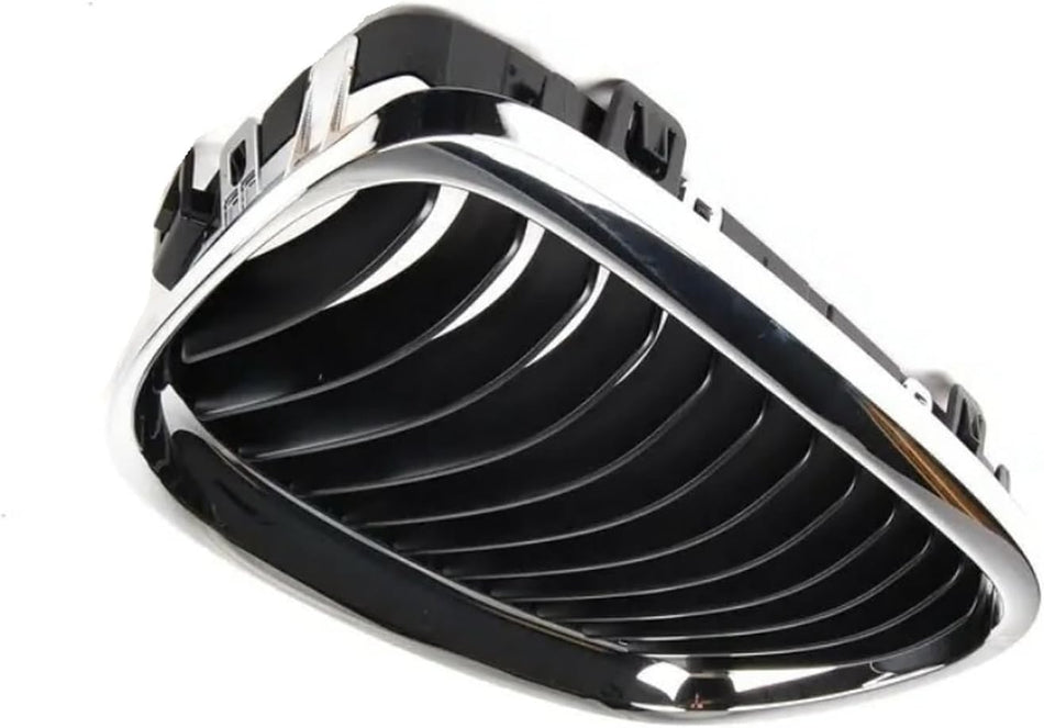 Right Grille Assembly Fits 2009-2011 BMW 3 Series Sedan 2010-2012 Wagon Front Passenger Side Chrome Frame Black Fins BM1200191