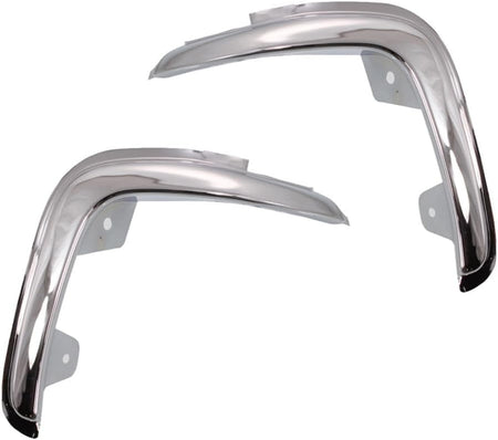 Left Driver and Right Passenger Side Grille Cover Extension Trim Set of Two Pair Replacement for 1993-1994 Ford Ranger XLT Model Chrome Grill w/ Ru...