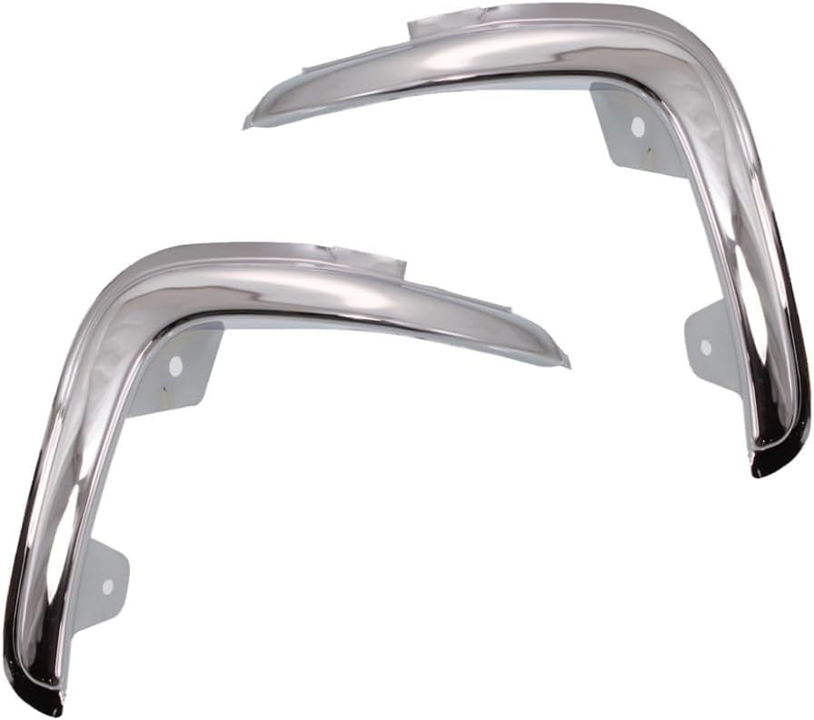 Left Driver and Right Passenger Side Grille Cover Extension Trim Set of Two Pair Replacement for 1993-1994 Ford Ranger XLT Model Chrome Grill w/ Ru...