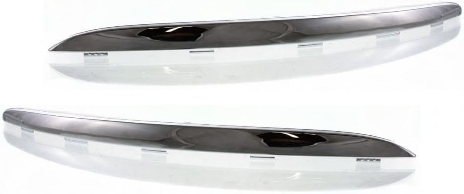 DAT AUTO PARTS Front Left Driver & Right Passenger Side Bumper Grille Bracket Set Of 2 Replacement For 2005 - 2010 Volkswagen Jetta Chrome Smooth V...