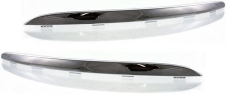 DAT AUTO PARTS Front Left Driver & Right Passenger Side Bumper Grille Bracket Set Of 2 Replacement For 2005 - 2010 Volkswagen Jetta Chrome Smooth V...