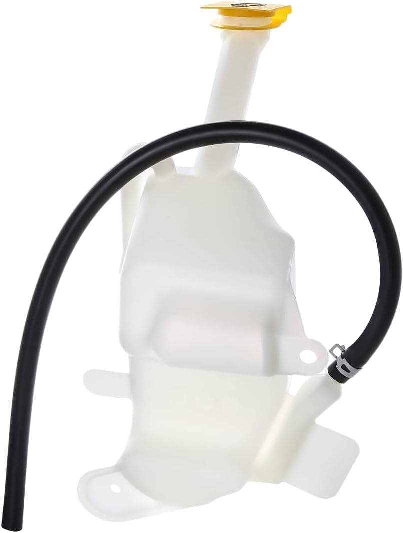 Engine Coolant Recovery Bottle Overflow Reservoir Tank with Hose and Cap Fits 2000-2005 Dodge Neon White Textured CH3014107