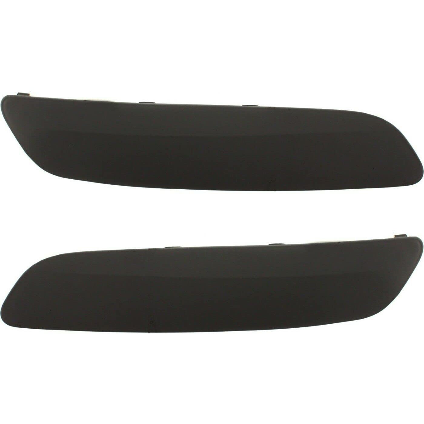 DAT AUTO PARTS Front Right Passenger & Left Driver Side Bumper Fog Light Cover Trim Replacement For 2005 - 2008 Volkswagen Jetta Black Primed VW104...