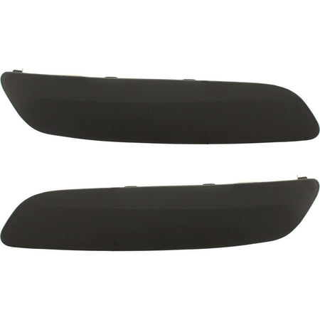 DAT AUTO PARTS Front Right Passenger & Left Driver Side Bumper Fog Light Cover Trim Replacement For 2005 - 2008 Volkswagen Jetta Black Primed VW104...