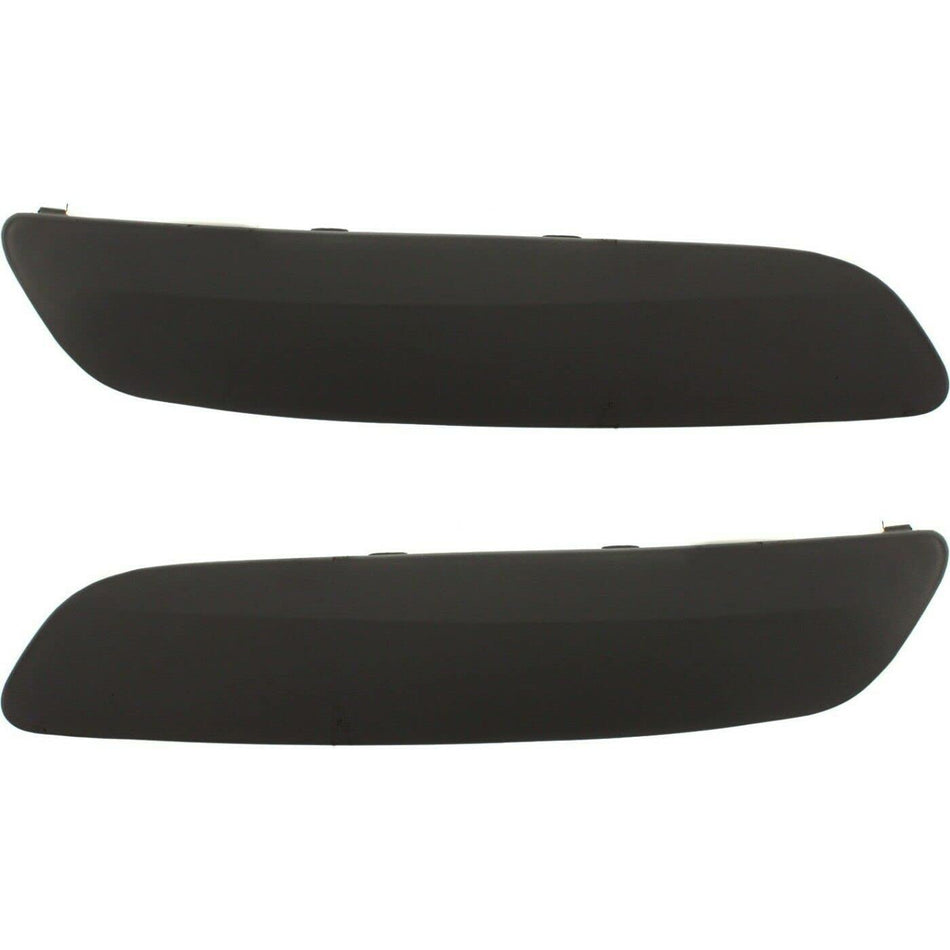 DAT AUTO PARTS Front Right Passenger & Left Driver Side Bumper Fog Light Cover Trim Replacement For 2005 - 2008 Volkswagen Jetta Black Primed VW104...