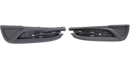 Front Left Driver & Right Passenger Set Fog Light Hole Cover Grille Molding Bumper Insert Replacement For 2013 2014 2015 Honda Civic 4 Door Sedan B...