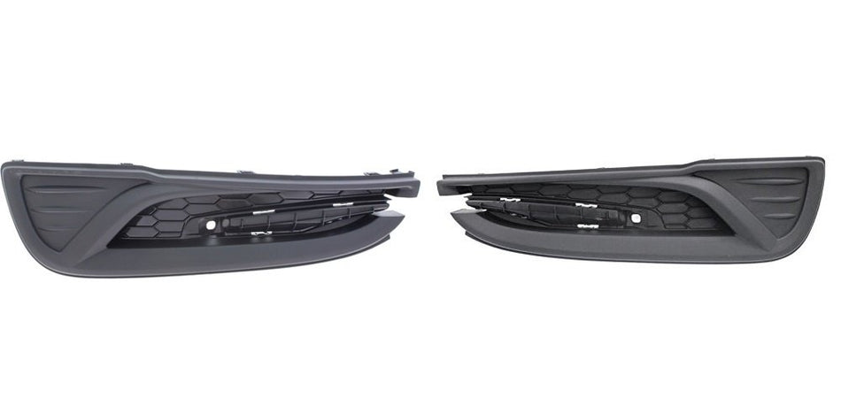 Front Left Driver & Right Passenger Set Fog Light Hole Cover Grille Molding Bumper Insert Replacement For 2013 2014 2015 Honda Civic 4 Door Sedan B...
