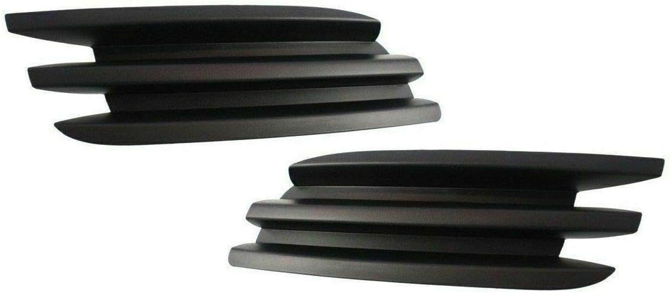 Front Fog Light Cover Pair Fits 2008-2010 Chrysler Town and Country Without Fog Lights Matte Gray Textured CH1038108 CH1039108