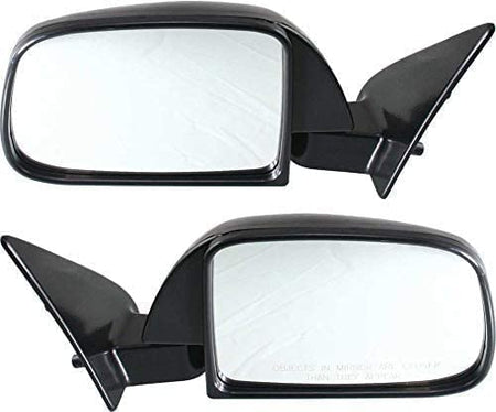 DAT AUTO PARTS Driver and Passenger Side Manual Door Mirror Replacement For 1989-1995 Toyota Pickup 2WD 4WD Black Foldaway Type w/o Window Mount Ve...