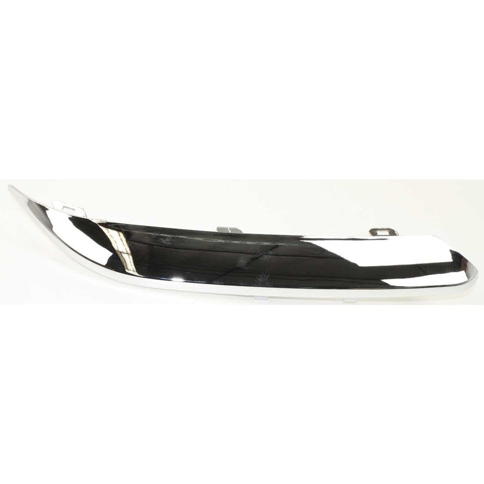 DAT AUTO PARTS Front Left Driver & Right Passenger Side Bumper Cover Molding Set Of 2 Replacement For 2005 - 2010 Chrysler 300 Chrome Smooth CH1059...