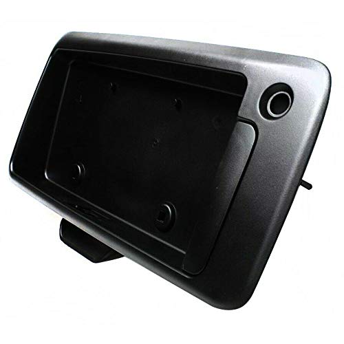Rear Exterior Door Handle with Integrated License Bracket Fits 1996-2007 Chevy Express GMC Savana Van Black Textured GM1820106