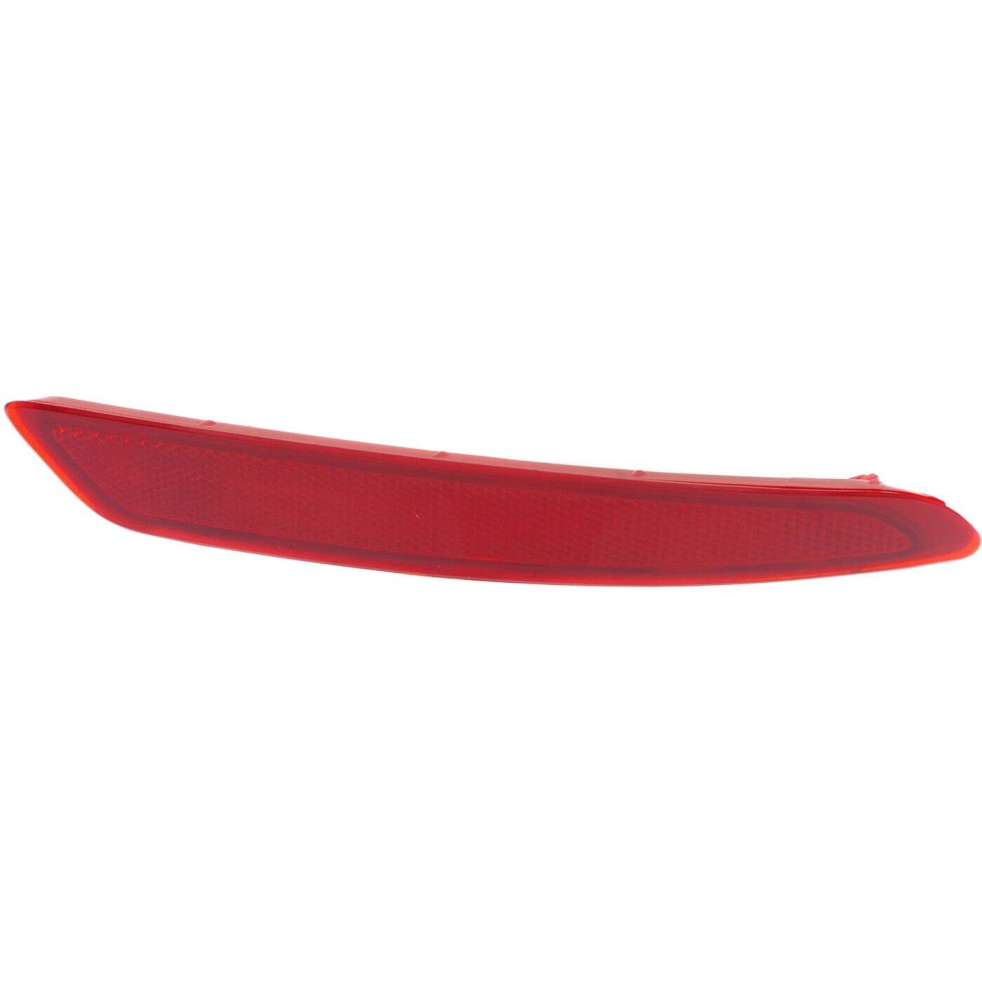 DAT AUTO PARTS Rear Right Passenger Side Bumper Cover Marker Light Reflector Lamp Insert Replacement For 2014-2019 Ford Fiesta Sedan Red Plastic Le...