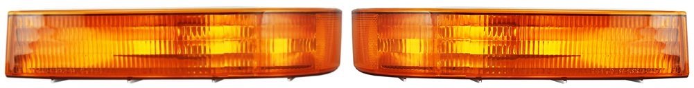 DAT AUTO PARTS Front Right Passenger & Left Driver Side Parking Light Signal Lens Pair Replacement For 1992 - 1996 Ford Bronco Amber Lens FO2520116...