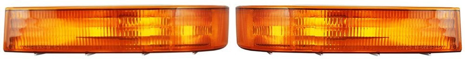 DAT AUTO PARTS Front Right Passenger & Left Driver Side Parking Light Signal Lens Pair Replacement For 1992 - 1996 Ford Bronco Amber Lens FO2520116...