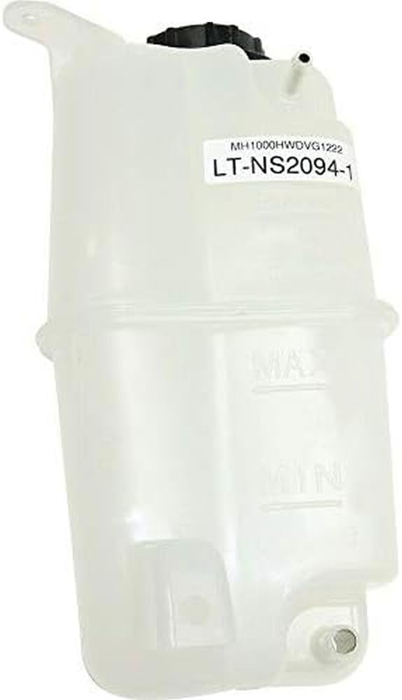 DAT AUTO PARTS Engine Coolant Recovery Bottle Overflow Reservoir Tank With Cap Replacement for 2004-2015 Nissan Titan Pickup Truck White Textured P...