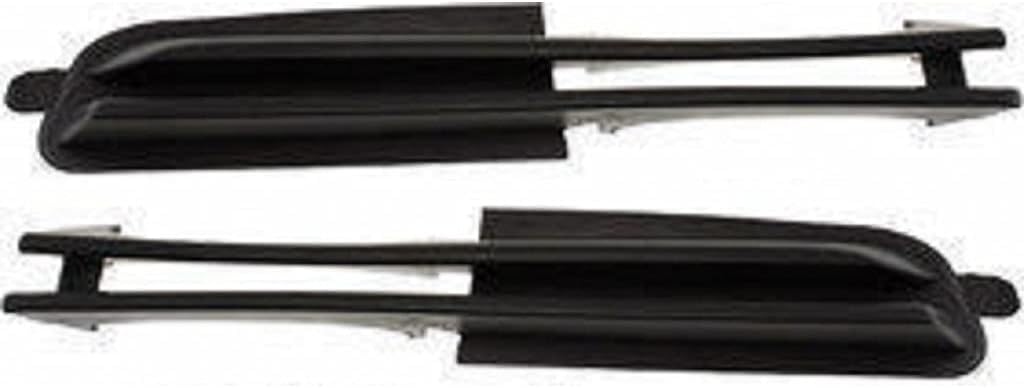 PAIR OF 2 Right Front Passenger and Driver Side Front Bumper Cover Lower Grille Bracket SET Replacement For 1999-2001 BMW 3 Series Plastic Black Te...