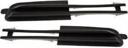 PAIR OF 2 Right Front Passenger and Driver Side Front Bumper Cover Lower Grille Bracket SET Replacement For 1999-2001 BMW 3 Series Plastic Black Te...