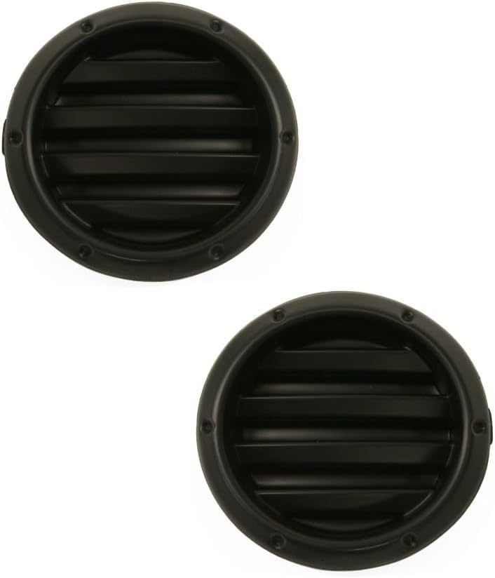 Front Left Driver and Right Passenger Side Fog Light Cover Set of 2 Pair Replacement for 2004-2007 Toyota Highlander, 06 07 Hyrid Models Black Pain...