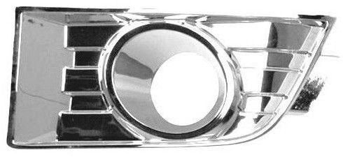 DAT AUTO Front Left Driver & Right Passenger Set Fog Light Bezel Trim Cover Replacement For 2007-2010 Ford Edge Except 2009-2010 Sport Silver Chrom...