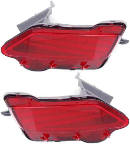 DAT AUTO PARTS Left Driver and Right Passenger Rear Bumper Reflector Light Set of Two Replacement For 2013-2015 TOYOTA RAV4 PAIR Red Light Lens TO1...