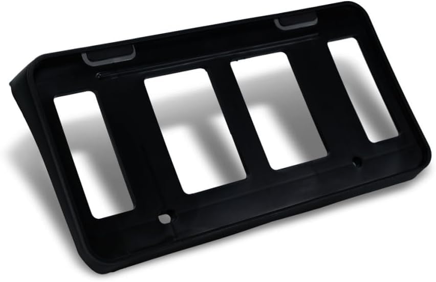 DAT AUTO PARTS Front Bumper License Plate Frame Tag Mounting Bracket Holder Cover Replacement For 2014-2021 Toyota Tundra Black Textured Made of Pl...