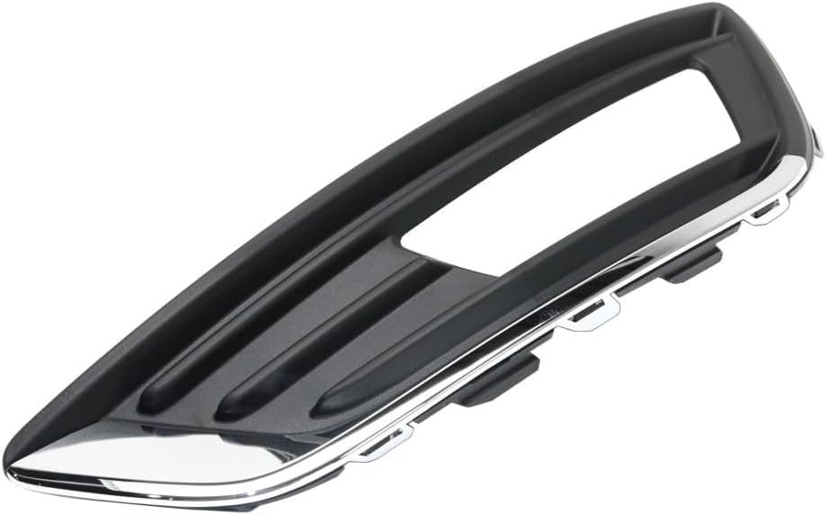 DAT AUTO PARTS Front Left Driver Side Fog Light Hole Bezel Cover Molding Insert Replacement For 2015-2018 Ford Focus Titanium Models Black with Chr...