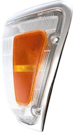 Front Driver Side Parking Light Corner Lamp Fits 1989-1991 Toyota 4WD Models Clear and Orange Amber Lens 1989-1991 Pickup Clear Lens TO2520124 TO2520