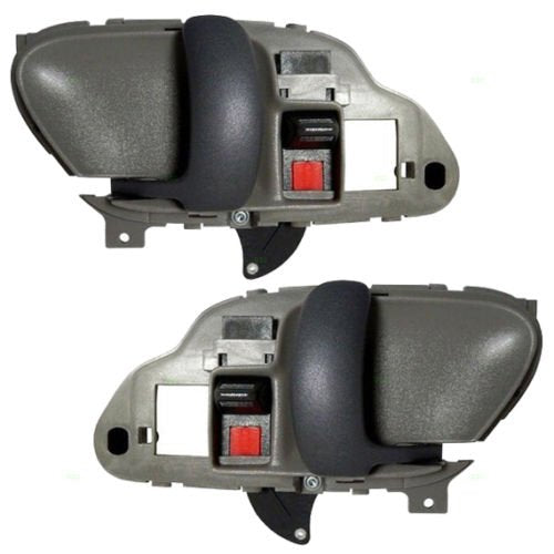Interior Front or Rear Left Driver & Right Passenger Side Set of 2 Inside Door Handle Pair Replacement For 1995-2000 GMC Chevy Pickup Truck Yukon S...