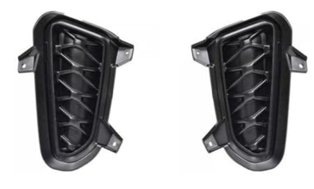 Front Left Driver and Right Passenger Side Fog Light Bumper Cover Grille Insert Bezel Set of 2 Replacement For 2021-2025 Dodge Durango Black Textur...