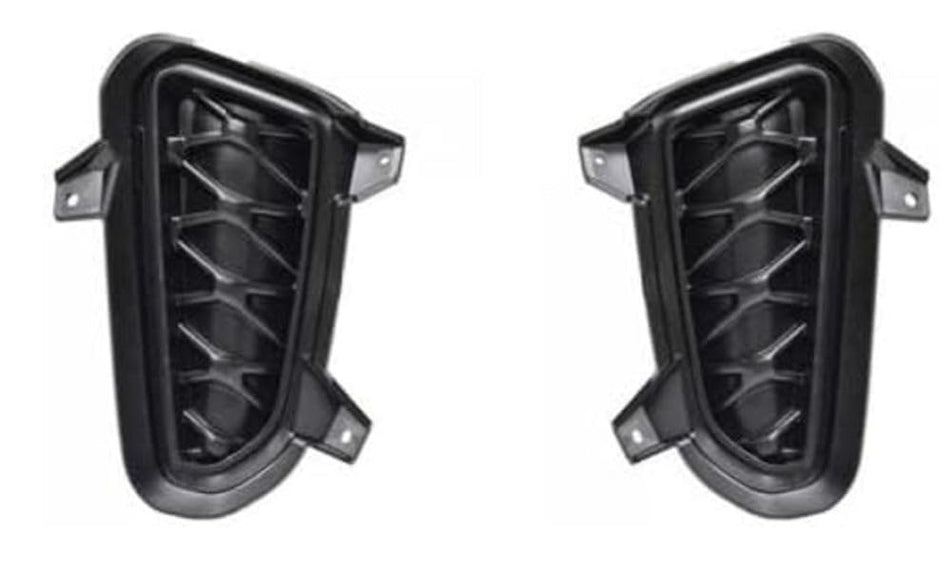 Front Left Driver and Right Passenger Side Fog Light Bumper Cover Grille Insert Bezel Set of 2 Replacement For 2021-2025 Dodge Durango Black Textur...