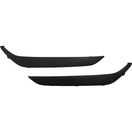 Front Driver & Passenger Side, SET OF 2, Lower Bumper Cover Trim Molding, Fits 2016-2018 Hyundai Tucson, Black Textured PP Plastic, HY1038146 HY103...