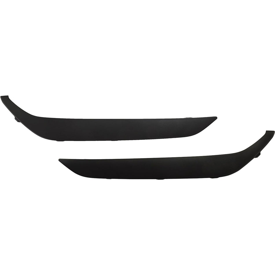 Front Driver & Passenger Side, SET OF 2, Lower Bumper Cover Trim Molding, Fits 2016-2018 Hyundai Tucson, Black Textured PP Plastic, HY1038146 HY103...