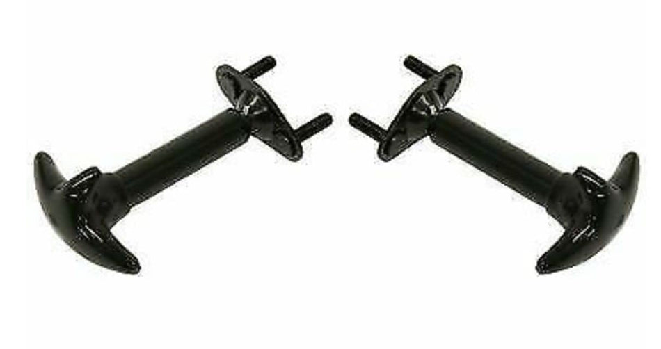 DAT AUTO PARTS Left Driver and Right Passenger Set of 2 Hood Latch Bracket Catch Lock Replacement Pair for 1987-1995 Jeep WRANGLER/SAHARA Black Smo...
