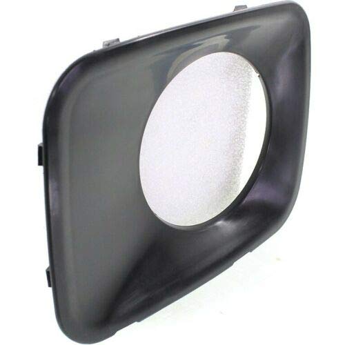 DAT AUTO PARTS Front Left Driver Side Fog Light Cover Bezel Trim Lamp Hole Bumper Insert Replacement For 2009 2010 2011 Honda Pilot Black Smooth Pl...