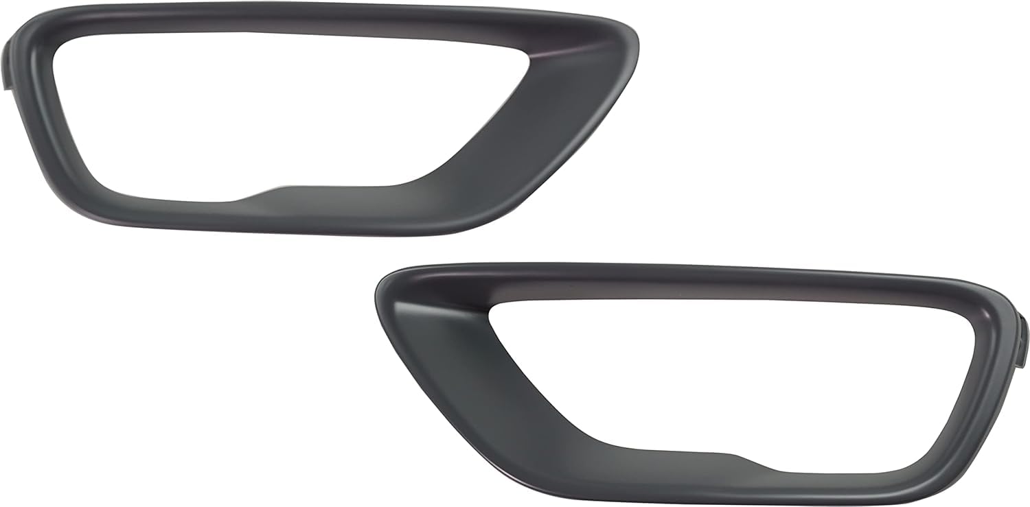 Front Left Driver & Right Passenger Side Set of 2 Fog Light Cover Bezel Trim Replacement For 2017-2022 Jeep Grand Cherokee Laredo Overland Limited ...